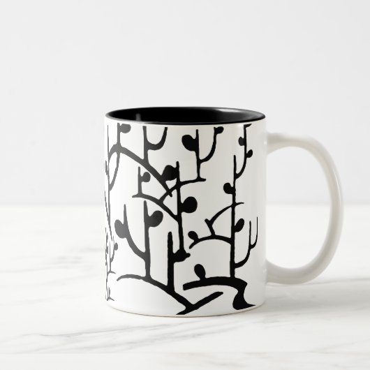 2 Couleurs Tasse moderne de branches (Droit)
