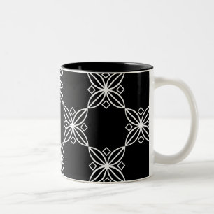 2 Couleurs Tasse moderne noire et blanche d'art déco