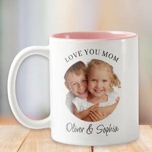 2 Couleurs Tasse moderne pour la fête des mères avec photo «