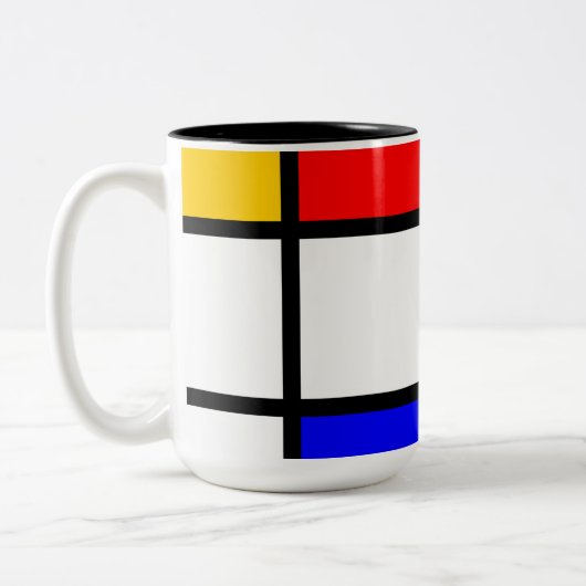 2 Couleurs Tasse moderne style Mondrian (Gauche)