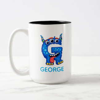 2 Couleurs Tasse Monstres Drôles Enfants Personnalisée, Cadea