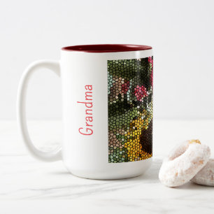 2 Couleurs Tasse Mosaïque Tournesol Personnalisée