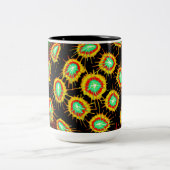 2 Couleurs Tasse motif Neon Microburst (Centre)