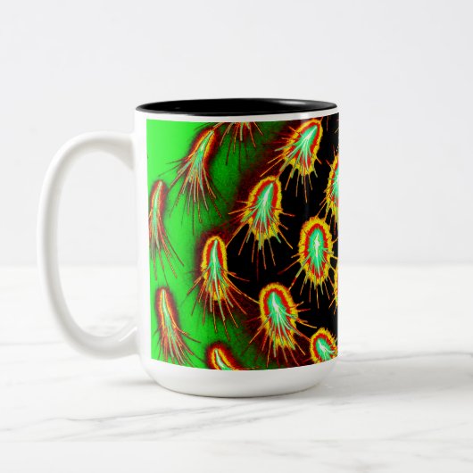 2 Couleurs Tasse motif Neon Microburst (Gauche)