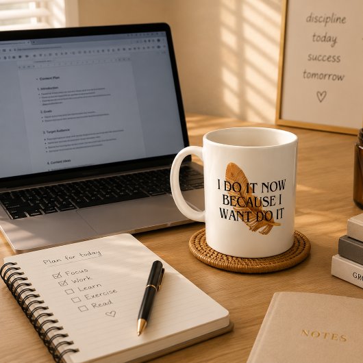 2 Couleurs Tasse Motivante pour Preneur d'Action - "Je le Fai