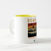 2 Couleurs Tasse Mount Denali Alaska – Café de montagne panor (Devant gauche)