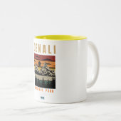 2 Couleurs Tasse Mount Denali Alaska – Café de montagne panor (Devant droit)