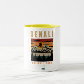 2 Couleurs Tasse Mount Denali Alaska – Café de montagne panor (Centre)