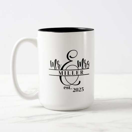2 Couleurs Tasse Mr. & Mrs. Coffee (Gauche)