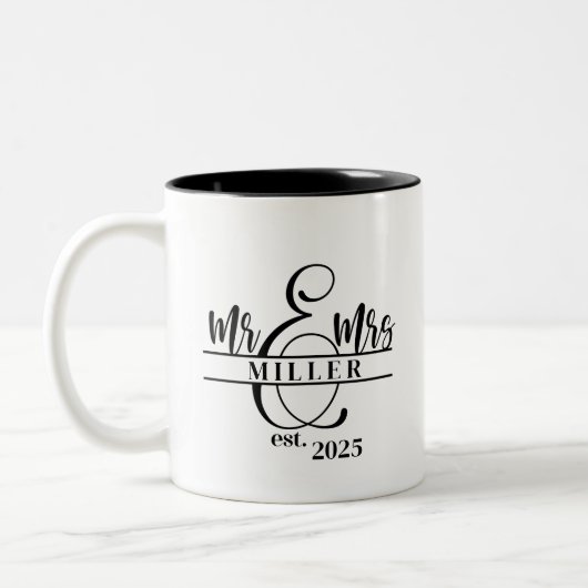 2 Couleurs Tasse Mr. & Mrs. Coffee (Gauche)