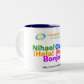 2 Couleurs Tasse multilingue de je-Immersion (Devant gauche)