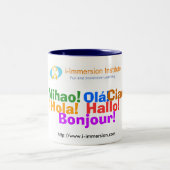 2 Couleurs Tasse multilingue de je-Immersion (Centre)