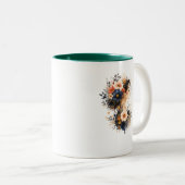 2 Couleurs Tasse Muse Fleur Sauvage (Devant droit)