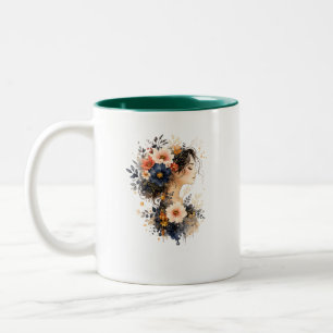 2 Couleurs Tasse Muse Fleur Sauvage