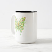 2 Couleurs Tasse mystique de papillons (Devant gauche)