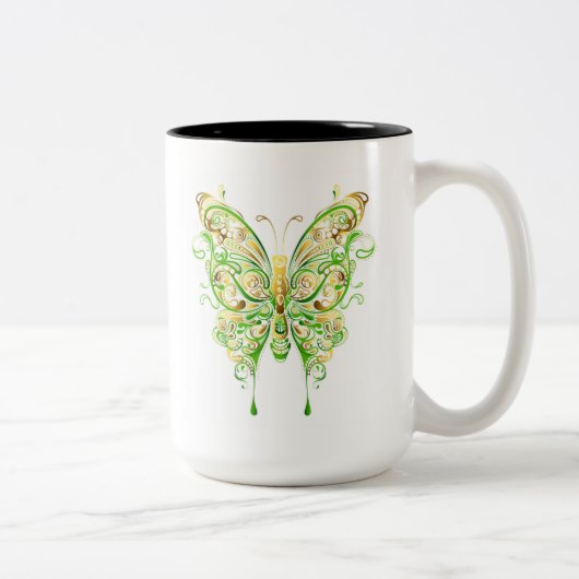 2 Couleurs Tasse mystique de papillons (Droit)
