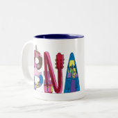 2 Couleurs Tasse | NASHVILLE, TN (BNA) (Devant gauche)