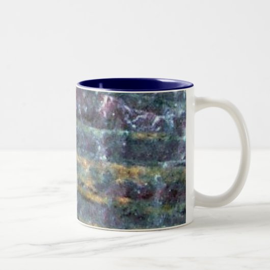 2 Couleurs Tasse naturelle de pierre bleue (Droit)