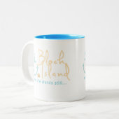 2 Couleurs Tasse nautique d'Île de Block (Devant gauche)