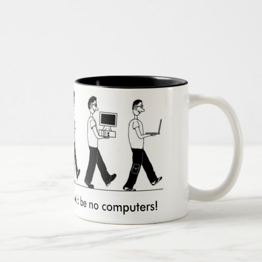 2 Couleurs Tasse nerd d'évolution (Droit)