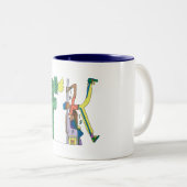 2 Couleurs Tasse | NEW YORK, NY (JFK) (Devant droit)