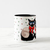 2 Couleurs Tasse - Noël de chat siamois (Centre)