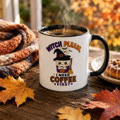 2 Couleurs Tasse noire de Halloween « Witch Please Coffee Fir