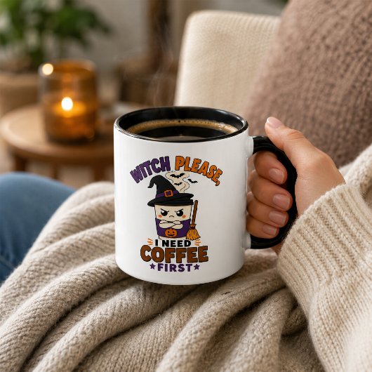 2 Couleurs Tasse noire de Halloween « Witch Please Coffee Fir