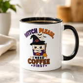 2 Couleurs Tasse noire de Halloween « Witch Please Coffee Fir
