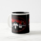 2 Couleurs Tasse noire de Kilroy- de vampire (Devant gauche)