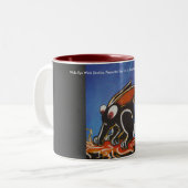 2 Couleurs tasse noire de lapin (Devant gauche)
