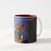 2 Couleurs tasse noire de lapin (Devant droit)