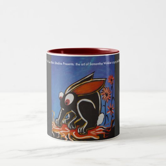2 Couleurs tasse noire de lapin (Centre)