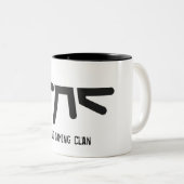 2 Couleurs Tasse noire d'inc. AK47 (Devant droit)
