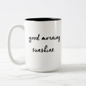 2 Couleurs Tasse noire et blanche de soleil bonjour (Gauche)