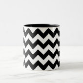 2 Couleurs Tasse noire et blanche d'impression de Chevron (Centre)