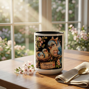 2 Couleurs Tasse noire Nid Douillet de Maman