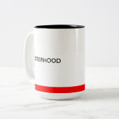 2 Couleurs Tasse noire/rouge de fraternité d'ACS (Devant gauche)