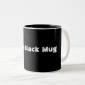 2 Couleurs Tasse noire simple (Devant droit)