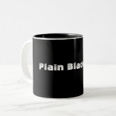 2 Couleurs Tasse noire simple (Devant gauche)