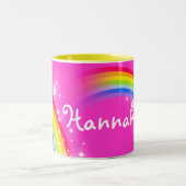 2 Couleurs Tasse nommée faite sur commande de rose (Centre)