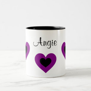 2 Couleurs Tasse nommée personnalisable de Valentine de
