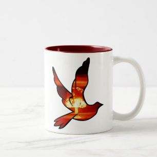 2 Couleurs Tasse Nuage Champignon Colombe Atomique