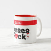 2 Couleurs Tasse Nurses Rock (Devant droit)