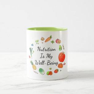 2 Couleurs Tasse Nutrition Est Mon Bien-Être