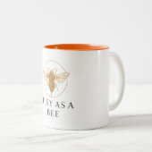2 Couleurs Tasse - Occupé comme une abeille (Devant droit)