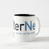 2 Couleurs Tasse officielle d'AlterNet (Devant droit)