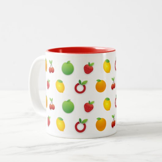 2 Couleurs Tasse OG Salade de Fruits (Devant gauche)