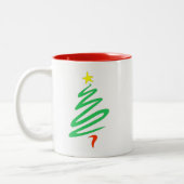 2 Couleurs Tasse Oh Sapin de Noël (Gauche)