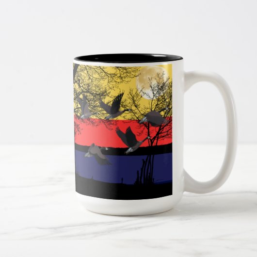 2 Couleurs Tasse Oies de Nuit (Droit)
